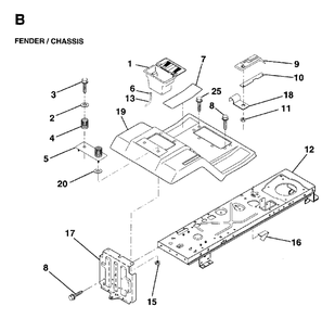 Chassis Enclosures Diagram and Parts List for LR11 (954130002)(1997-04) Jonsered Lawn Tractor
