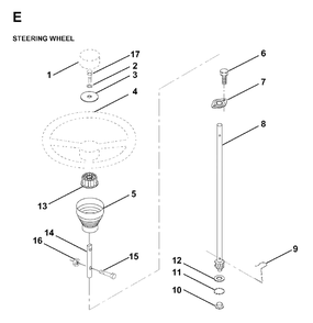 Steering Diagram and Parts List for LR11 1998-01 Jonsered Lawn Tractor
