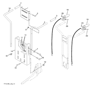 Handle Diagram and Parts List for J208F24 (960820036-00)(2015-11) Jonsered Tiller