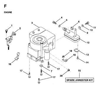 Engine Cutting Equipment Diagram and Parts List for LR12 (954003411)(1997-04) Jonsered Lawn Tractor