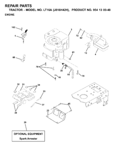 Part Location Diagram of 532173315 Jonsered No Description Available