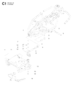 Chassis Enclosures 1 Diagram and Parts List for FR2311M (966639785)(2011-02) Jonsered Lawn Tractor