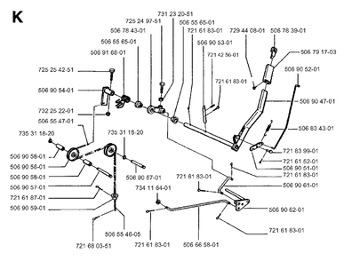 Part Location Diagram of 506791703 Jonsered Handle