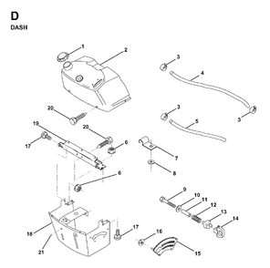 Dash Diagram and Parts List for LR12 1998-04 Jonsered Lawn Tractor