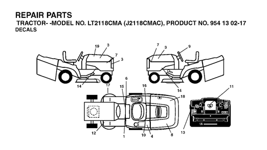 Part Location Diagram of 532192290 Jonsered No Description Available