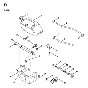 Dash Diagram and Parts List for LR12 (954003411)(1997-04) Jonsered Lawn Tractor