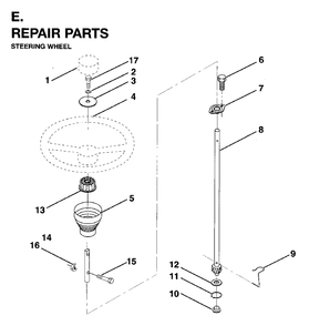 Steering Diagram and Parts List for LR12 (954003411)(1996-01) Jonsered Lawn Tractor