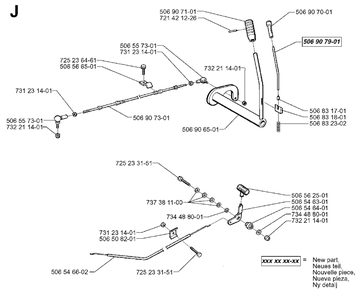 Controls 2 Diagram and Parts List for FR13 1998-06 Jonsered Lawn Tractor