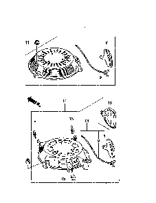 Recoil starter Diagram and Parts List for L4721-96795730100  Jonsered Lawn Mower