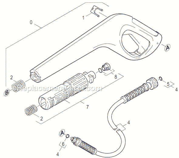 Page E Diagram and Parts List for KING-CRAFT200 1223-9600 Karcher Pressure Washer