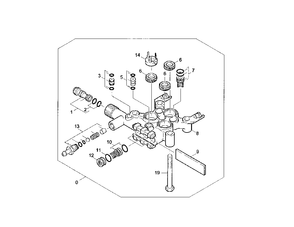 Cylinder Head Diagram and Parts List for G2300IB  Karcher Pressure Washer