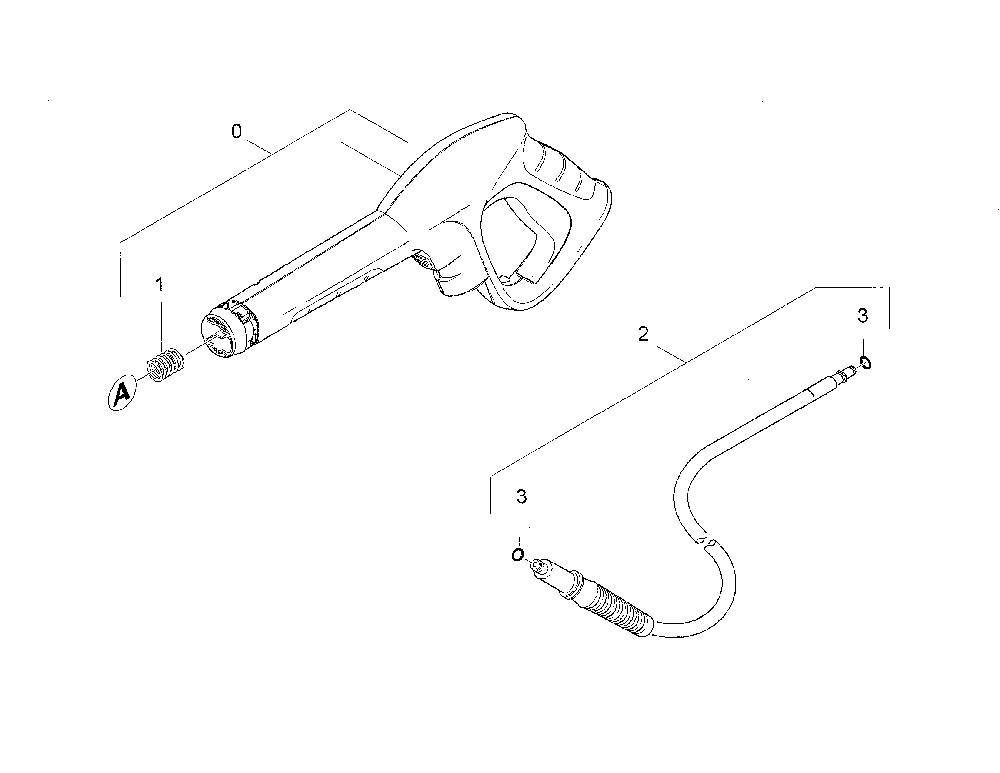 Hand Trigger Gun Diagram and Parts List for K5690  Karcher Pressure Washer
