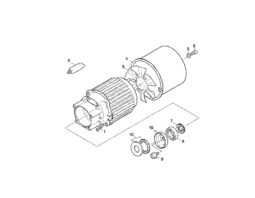 Motor Diagram and Parts List for K392M  Karcher Pressure Washer