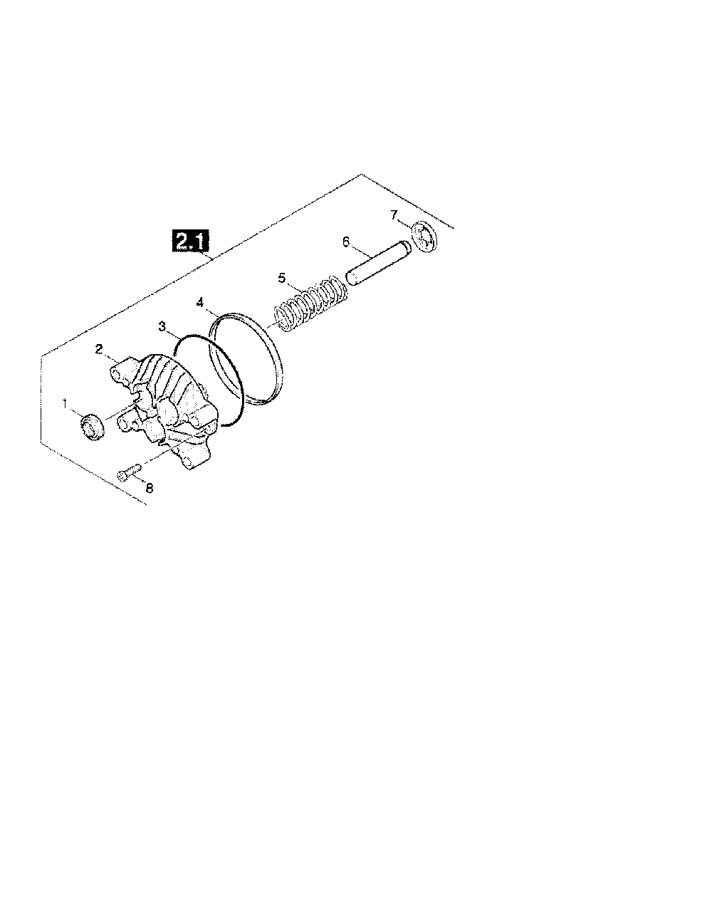 2.3 Piston/Housing/Gasket Diagram and Parts List for HD2500G  Karcher Pressure Washer