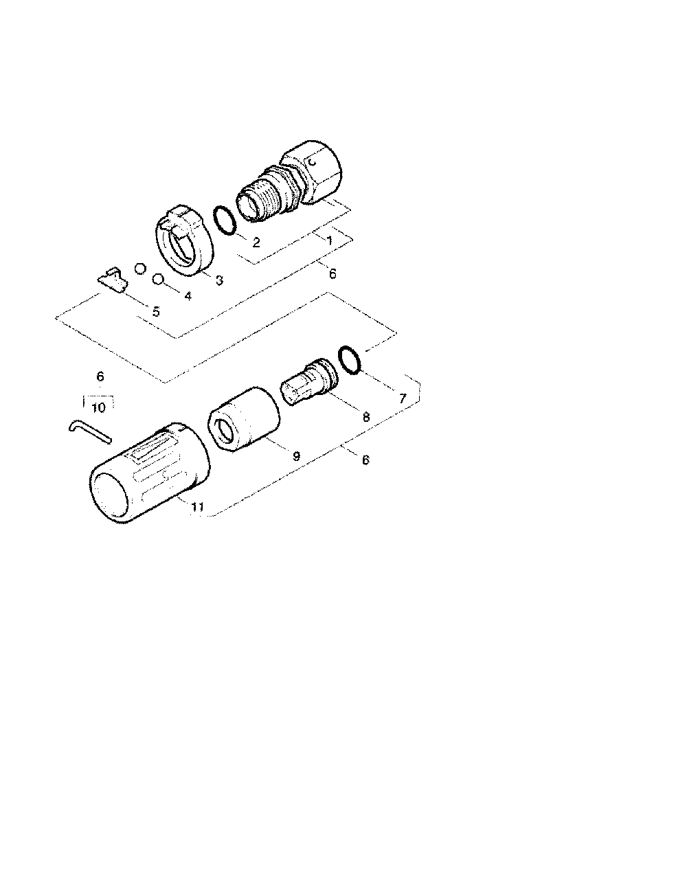 4.2 Triple Jet Nozzle Diagram and Parts List for HD2500G  Karcher Pressure Washer