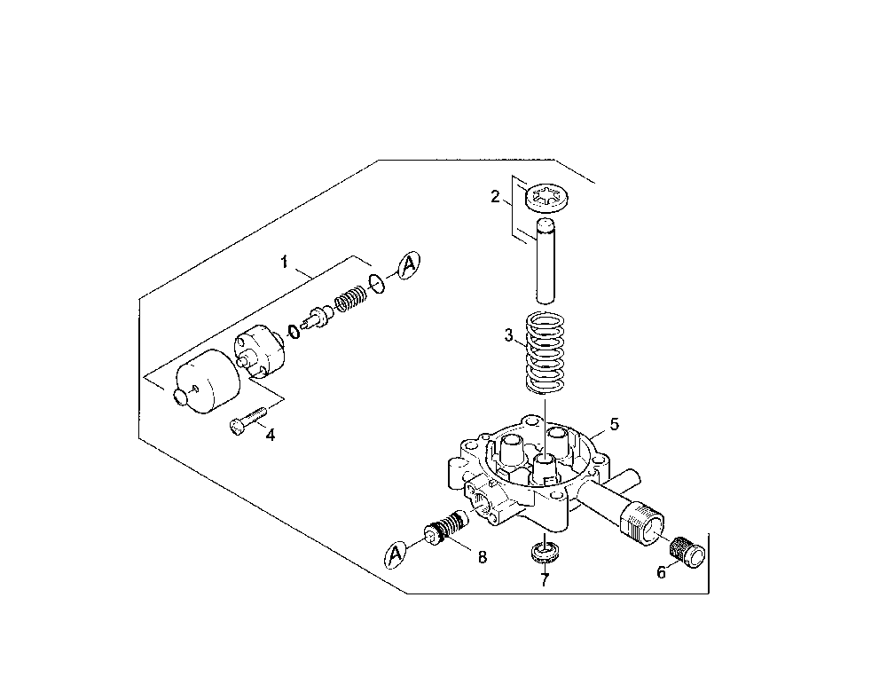 Piston Diagram and Parts List for G2300IB  Karcher Pressure Washer