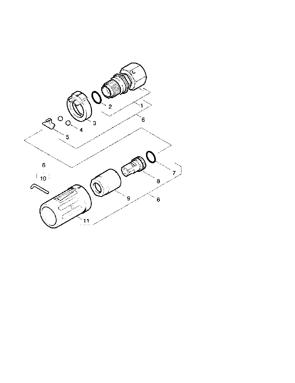 4.2 Triple Jet Nozzle Diagram and Parts List for K2300G  Karcher Pressure Washer