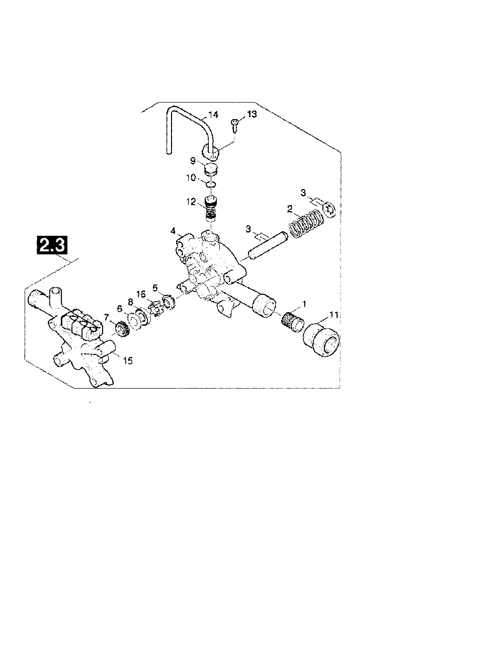 2.2 Piston Diagram and Parts List for K2300G  Karcher Pressure Washer
