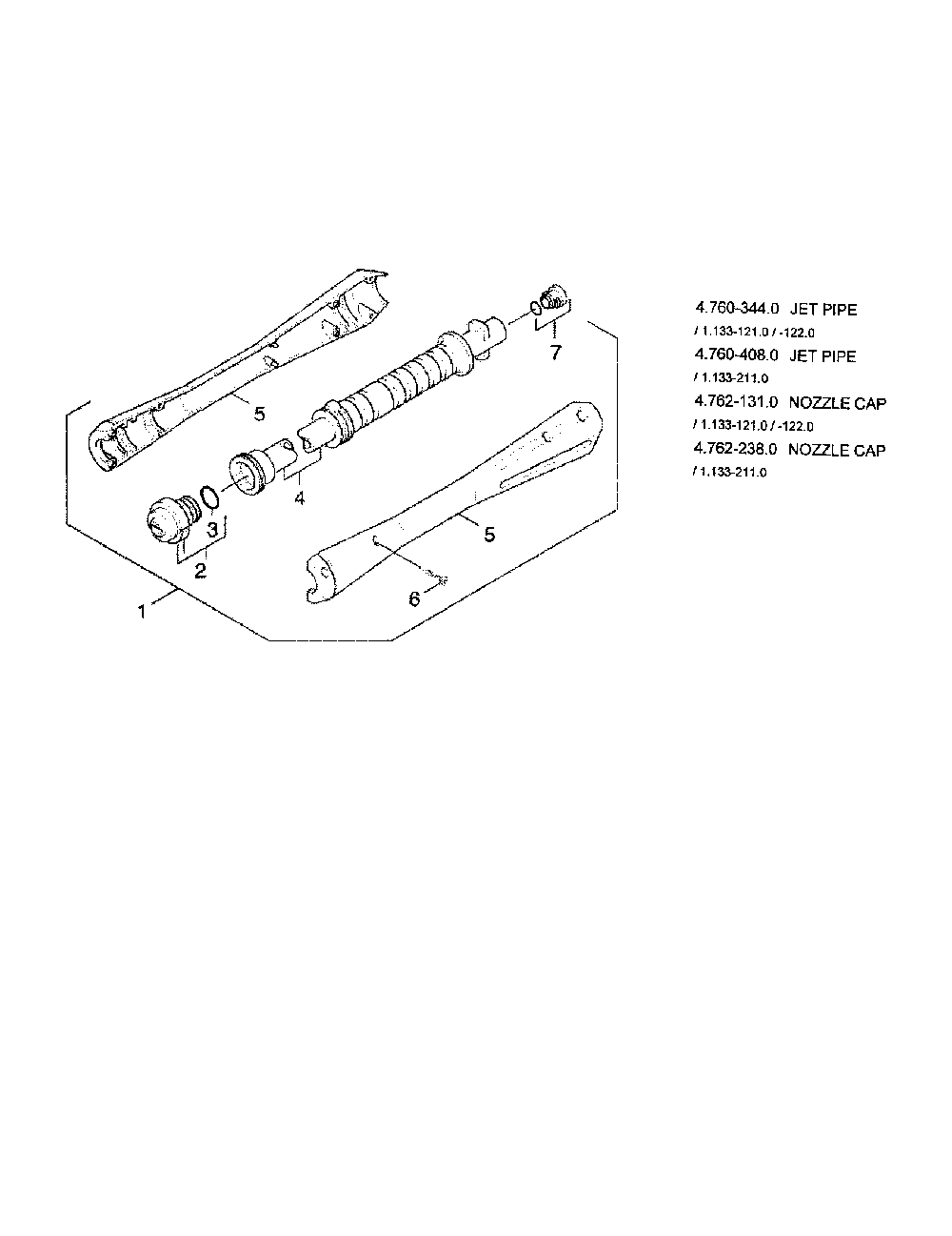 4.3 Jet Pipe Diagram and Parts List for K1800G  Karcher Pressure Washer