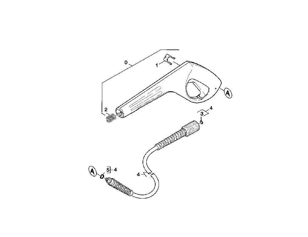 Trigger Gun Diagram and Parts List for K392M  Karcher Pressure Washer