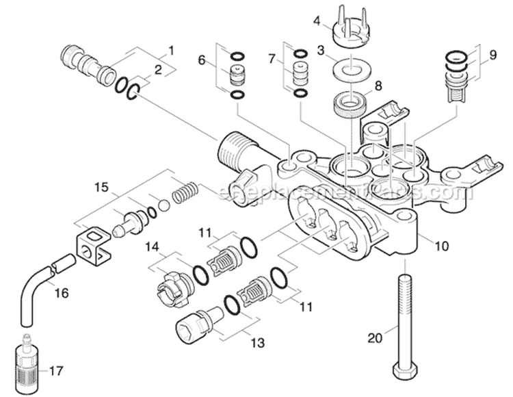 Page B Diagram and Parts List for G2000ET G 2000 ET 11336200 Karcher Pressure Washer