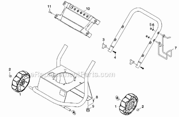 Frame Diagram and Parts List for G2600PC G 2600 PC 11071110 Karcher Pressure Washer