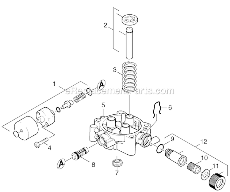Page E Diagram and Parts List for G2600VH G 2600 VH 11944040 Karcher Pressure Washer