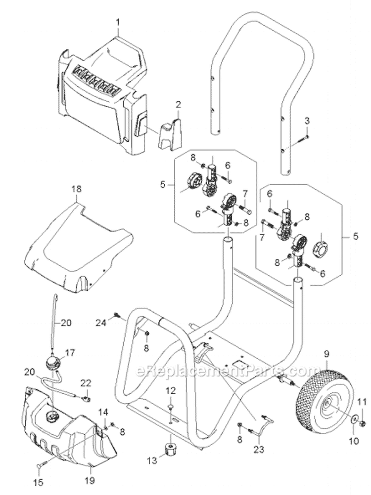 Page A Diagram and Parts List for G3025BH G 3025 BH 11946020 Karcher Pressure Washer