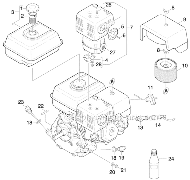 Page G Diagram and Parts List for G4000RH G 4000 RH 18104010 Karcher Pressure Washer