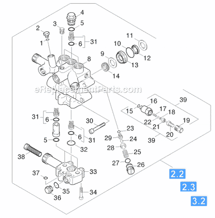 Page B Diagram and Parts List for G4000SH G 4000 SH 18104000 Karcher Pressure Washer
