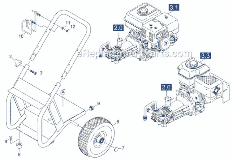 Page A Diagram and Parts List for HD2700DB HD 2700 DB 1.194-116.0 Karcher Pressure Washer