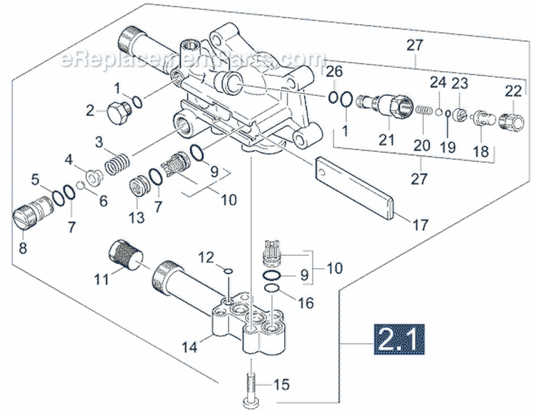 Page C Diagram and Parts List for HD3000DH HD 3000 DH 1.187-115.0 Karcher Pressure Washer