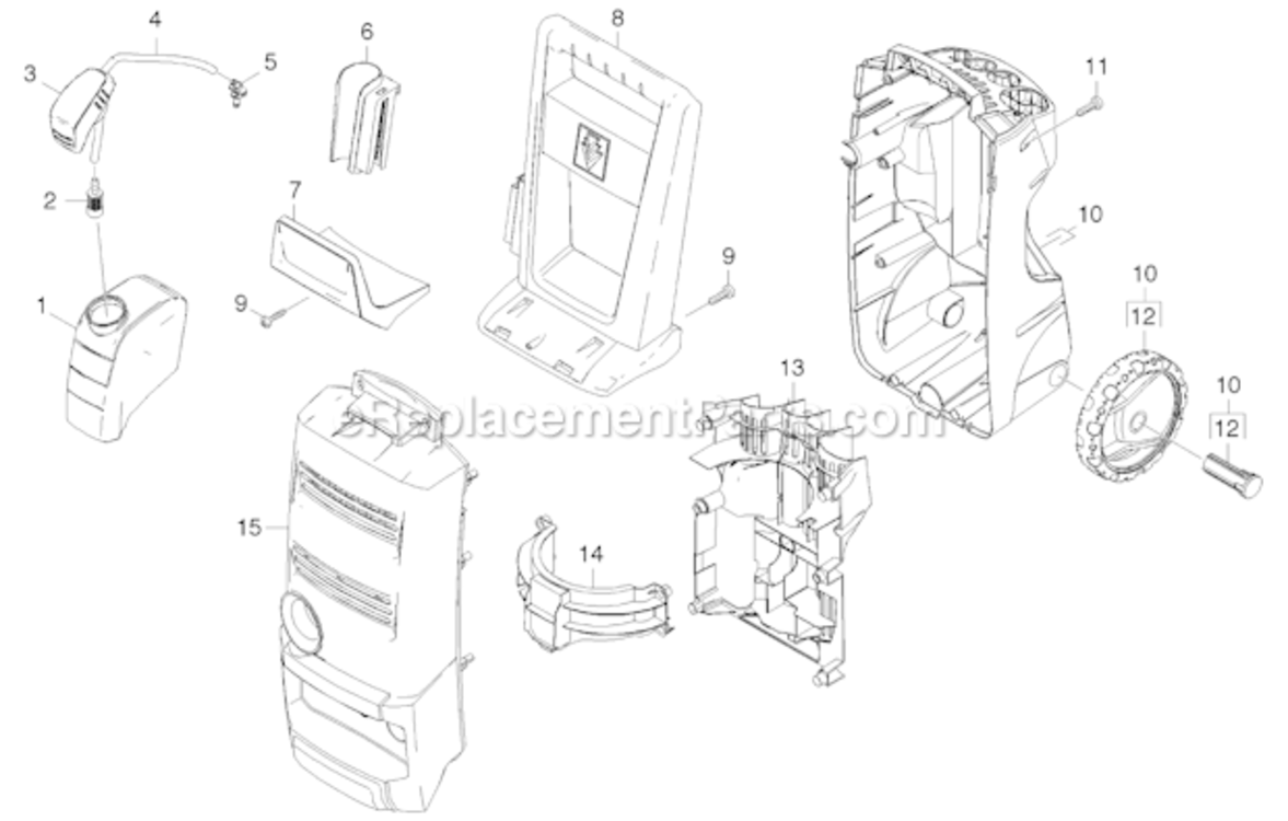 Page A Diagram and Parts List for K368M 1.601-742 Karcher Pressure Washer