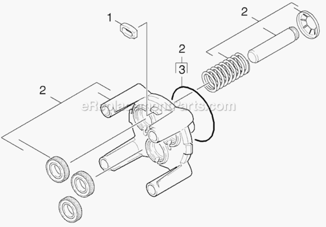Thrust Guidance Diagram and Parts List for K368M 1.601-742 Karcher Pressure Washer