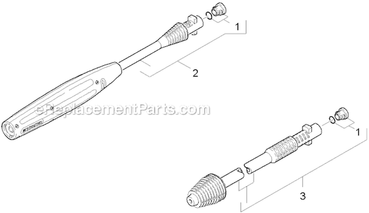 Jet Pipe Diagram and Parts List for K5740  Karcher Pressure Washer