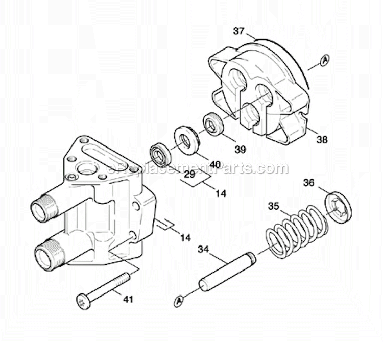 Piston Diagram and Parts List for K580  Karcher Pressure Washer
