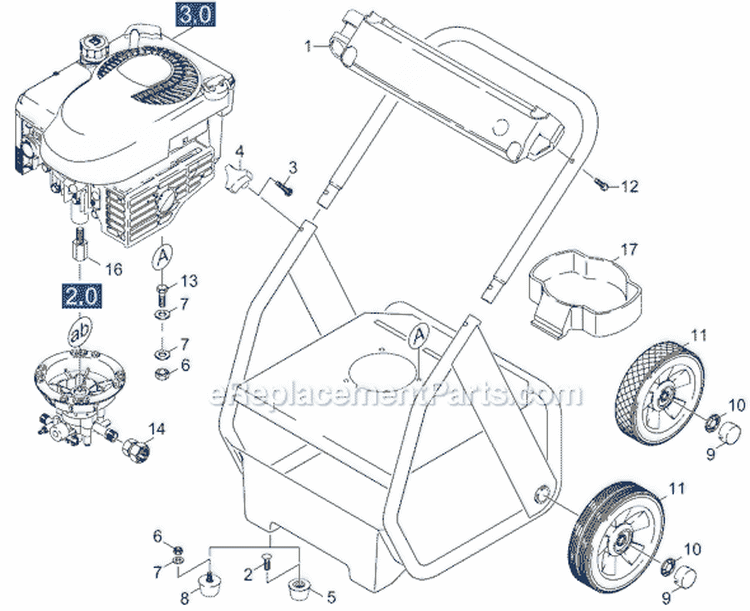 Page A Diagram and Parts List for K1800IB K 1800 IB 1.133-121.0 Karcher Pressure Washer