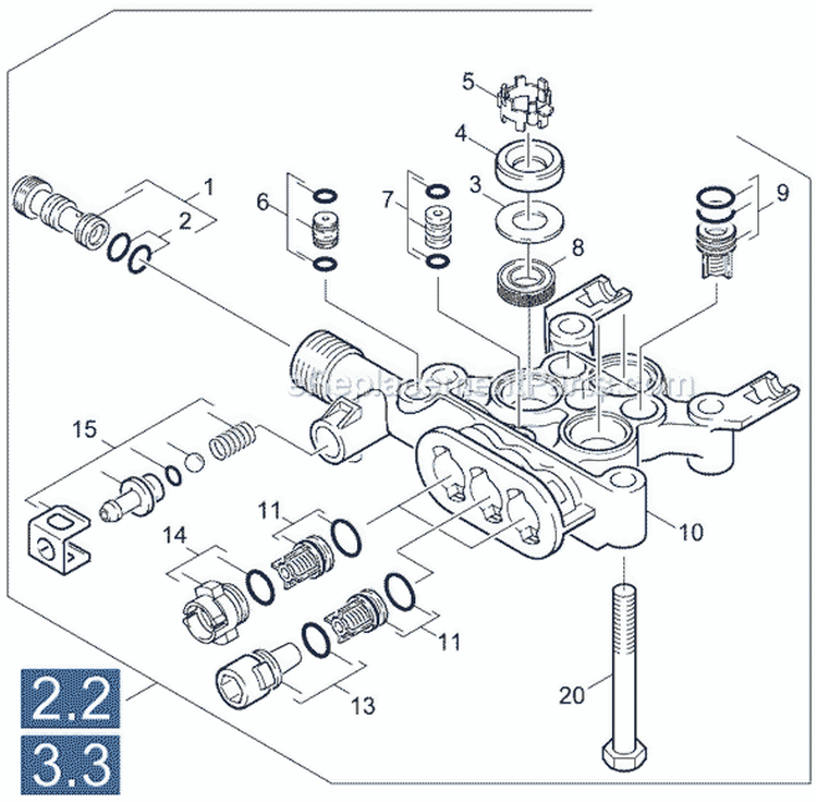 Page B Diagram and Parts List for K1800IB K 1800 IB 1.133-121.0 Karcher Pressure Washer