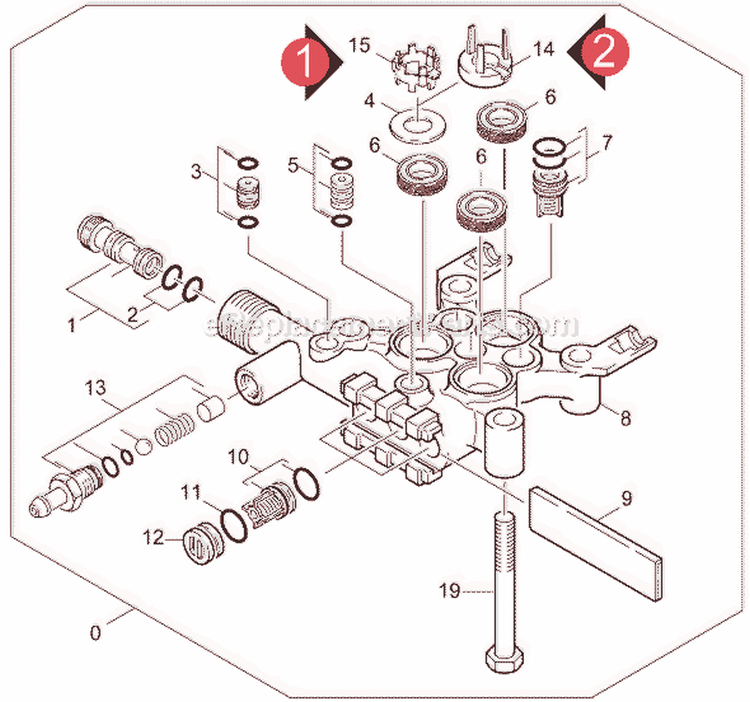 Page F Diagram and Parts List for K1800IB K 1800 IB 1.133-121.0 Karcher Pressure Washer