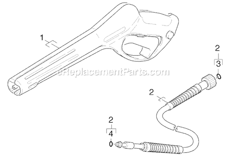 Page E Diagram and Parts List for K226M K 2.26M 16016030 Karcher Pressure Washer