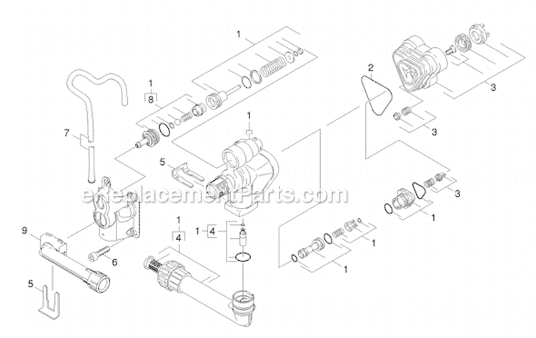 Page B Diagram and Parts List for K238MCCK K 2.38 M CCK 16011800 Karcher Pressure Washer