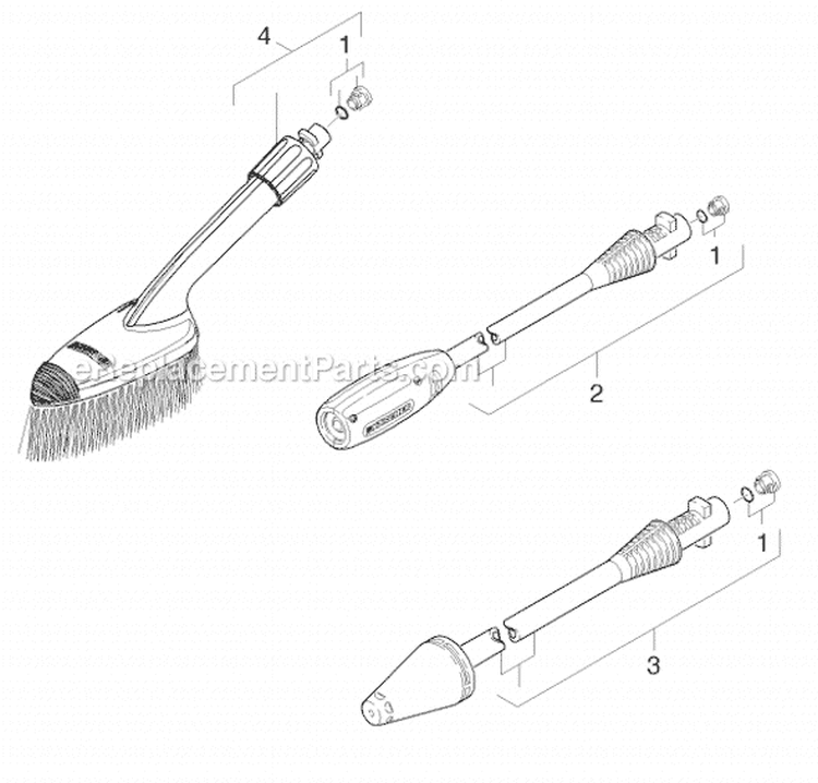Page F Diagram and Parts List for K254M-PLUS K 2.54M-PLUS 16724920 Karcher Pressure Washer