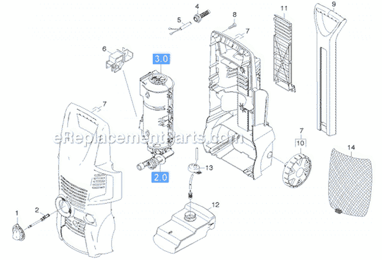 Page A Diagram and Parts List for K259MEPCTV K 2.59M EPC TV 16724090 Karcher Pressure Washer