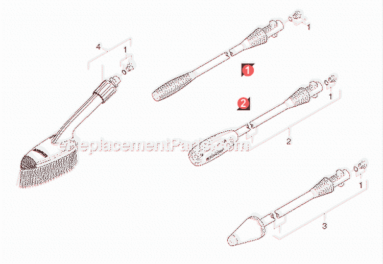 Page F Diagram and Parts List for K259MEPCTV K 2.59M EPC TV 16724090 Karcher Pressure Washer