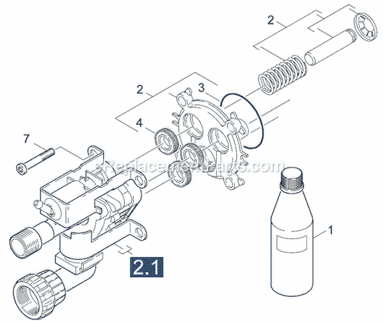 Page C Diagram and Parts List for K27 K 2.7 1.223-482.0 Karcher Pressure Washer