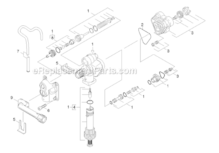 Pump Set Diagram and Parts List for K225 K 2.25 16015520 Karcher Pressure Washer