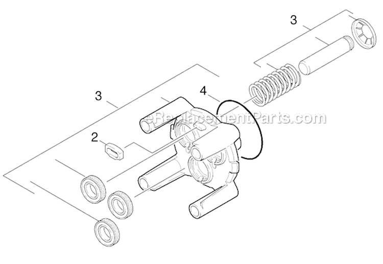 Thrust Guidance Diagram and Parts List for K225 K 2.25 16015520 Karcher Pressure Washer