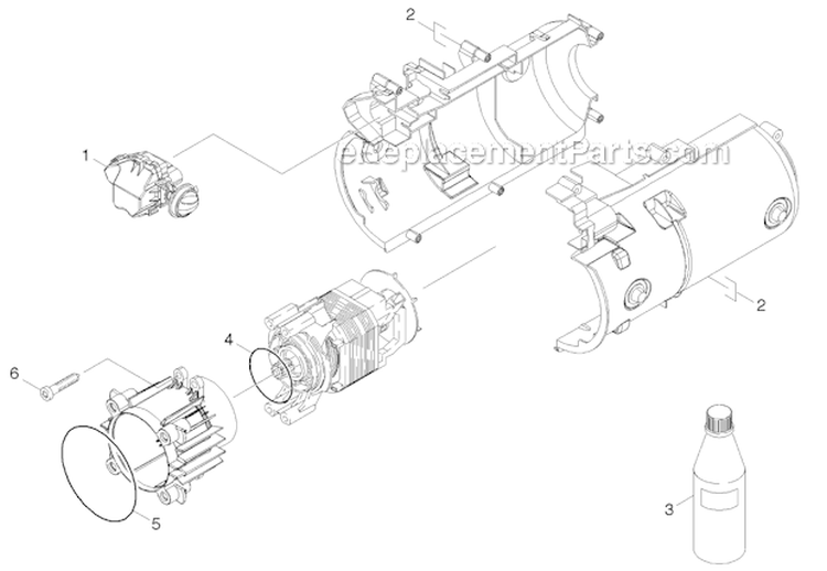 Motor Diagram and Parts List for K225 K 2.25 16015520 Karcher Pressure Washer