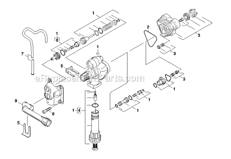 Pump Set Diagram and Parts List for K228 K 2.28 16015540 Karcher Pressure Washer