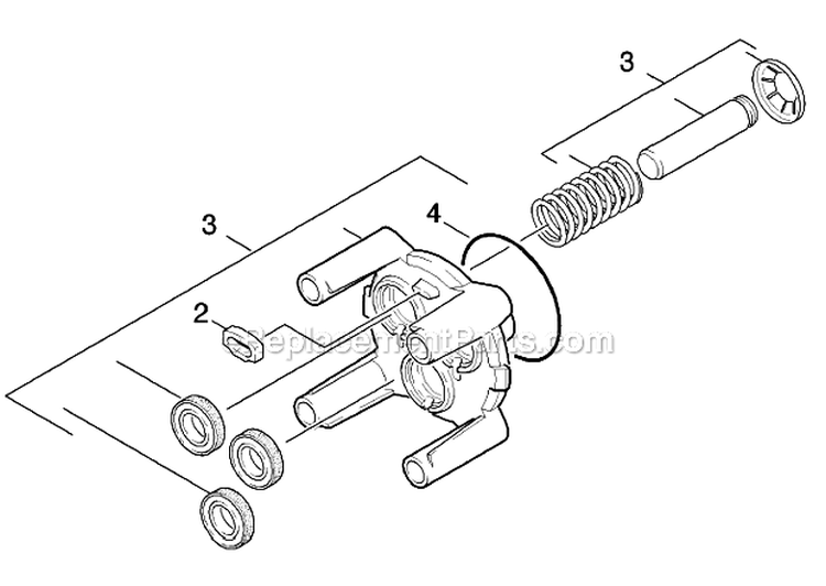 Thrust Guidance Diagram and Parts List for K228 K 2.28 16015540 Karcher Pressure Washer